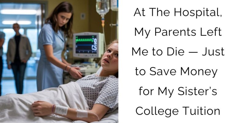 At The Hospital, My Parents Left Me to Die — Just to Save Money for My Sister’s College Tuition