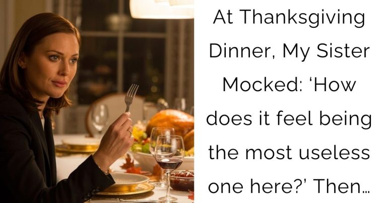 At Thanksgiving Dinner, My Sister Mocked: ‘How does it feel being the most useless one here?’ Then…