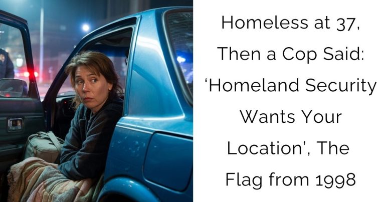Homeless at 37, Then a Cop Said: ‘Homeland Security Wants Your Location’, The Flag from 1998