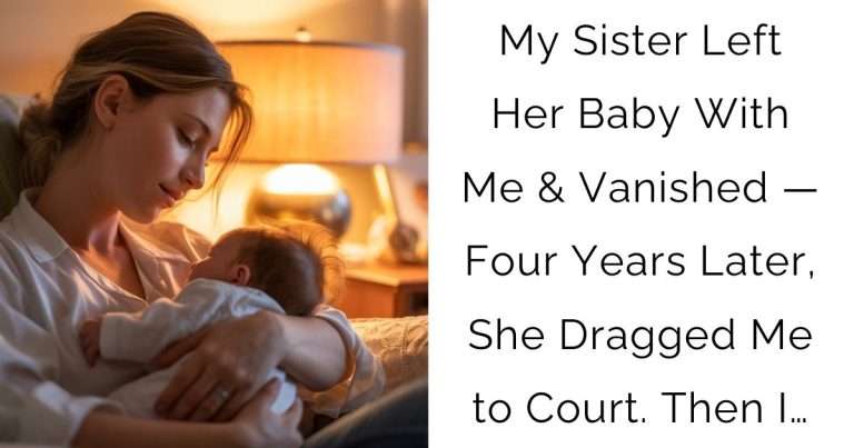 My Sister Left Her Baby With Me & Vanished — Four Years Later, She Dragged Me to Court. Then I…
