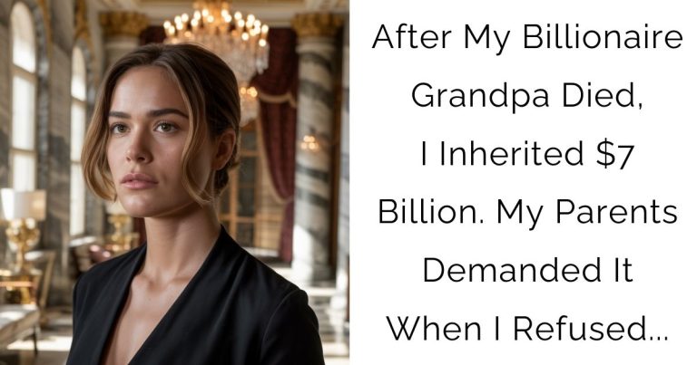 After My Billionaire Grandpa Died, I Inherited $7 Billion. My Parents Demanded It When I Refused…