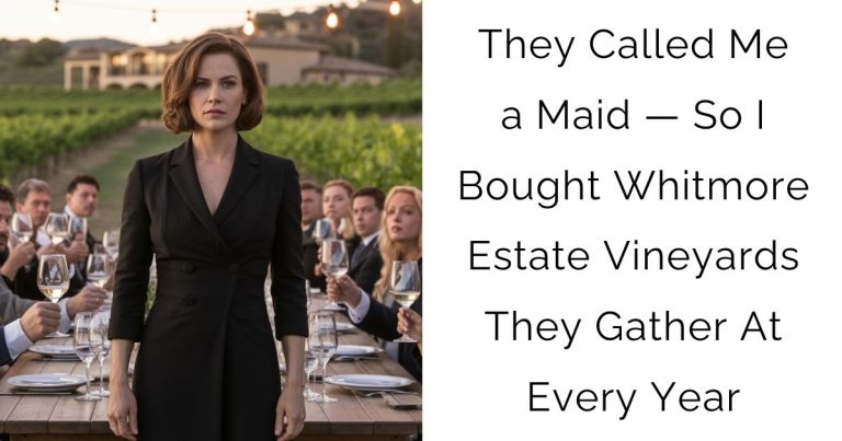 They Called Me a Maid — So I Bought Whitmore Estate Vineyards They Gather At Every Year