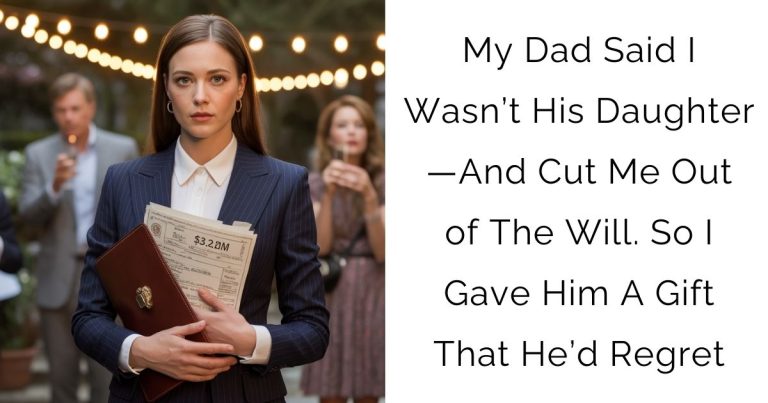 My Dad Said I Wasn’t His Daughter—And Cut Me Out of The Will. So I Gave Him A Gift That He’d Regret