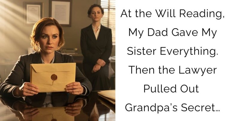 At the Will Reading, My Dad Gave My Sister Everything. Then the Lawyer Pulled Out Grandpa’s Secret…