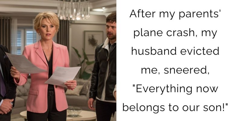 After my parents’ plane crash, my husband evicted me, sneered, “Everything now belongs to our son!”