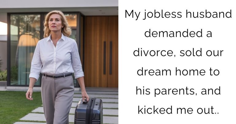 My jobless husband demanded a divorce, sold our dream home to his parents, and kicked me out..