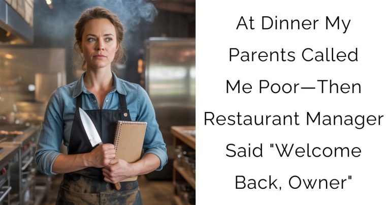 At Dinner My Parents Called Me Poor—Then Restaurant Manager Said “Welcome Back, Owner”