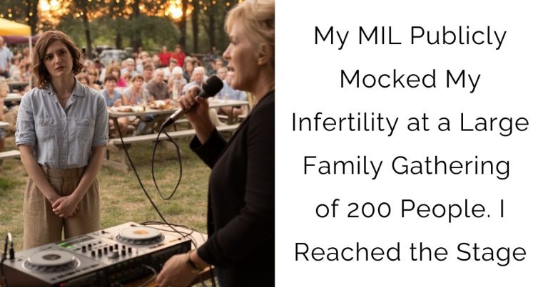 My MIL Publicly Mocked My Infertility at a Large Family Gathering of 200 People. I Reached the Stage