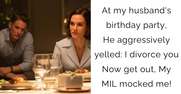 At my husband’s birthday party, He aggressively yelled: I divorce you Now get out, My MIL mocked me!