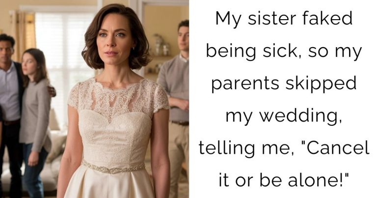 My sister faked being sick, so my parents skipped my wedding, telling me, “Cancel it or be alone!”