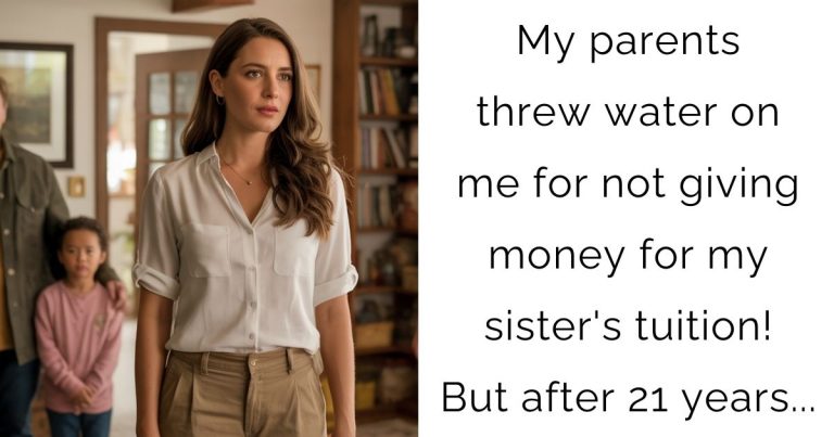My parents threw water on me for not giving money for my sister’s tuition! But after 21 years…