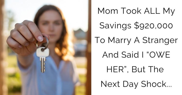 Mom Took ALL My Savings $920,000 To Marry A Stranger And Said I “OWE HER”, But The Next Day Shock…