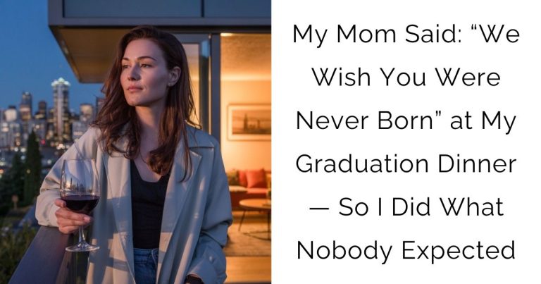 My Mom Said: “We Wish You Were Never Born” at My Graduation Dinner — So I Did What Nobody Expected