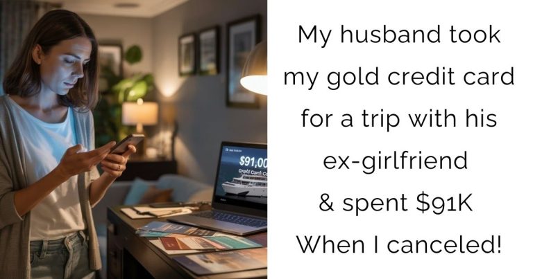 My husband took my gold credit card for a trip with his ex-girlfriend & spent $91K When I canceled!