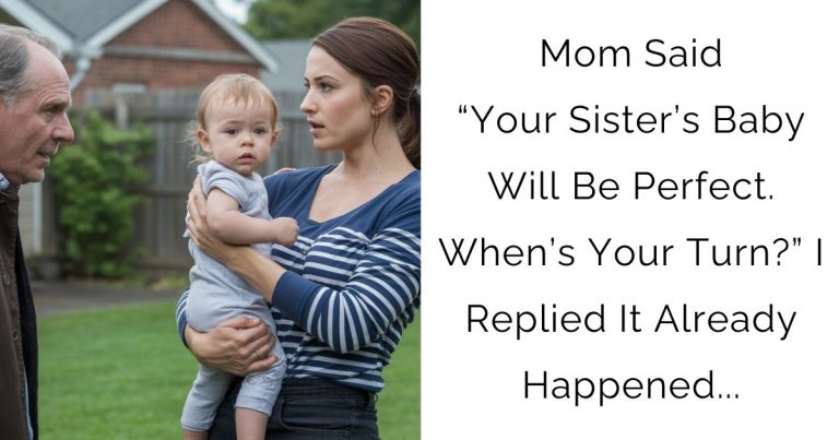 Mom Said “Your Sister’s Baby Will Be Perfect. When’s Your Turn?” I Replied It Already Happened…