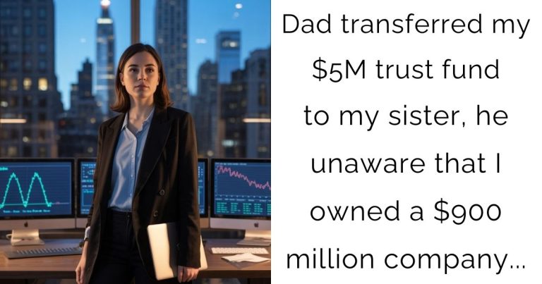 Dad transferred my $5M trust fund to my sister, he unaware that I owned a $900 million company…