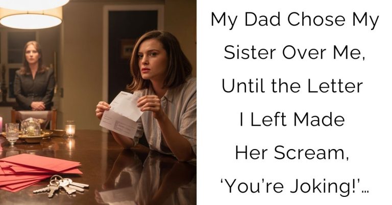 My Dad Chose My Sister Over Me, Until the Letter I Left Made Her Scream, ‘You’re Joking!’…