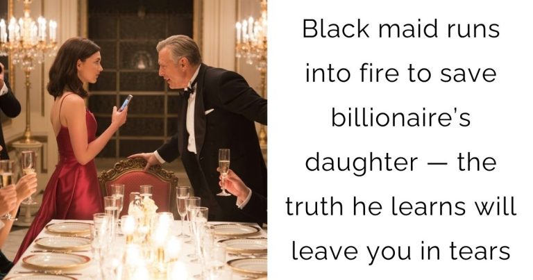 Black maid runs into fire to save billionaire’s daughter — the truth he learns will leave you in tears