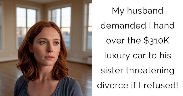 My husband demanded I hand over the $310K luxury car to his sister threatening divorce if I refused!