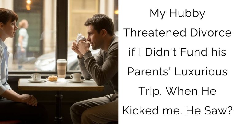 My Hubby Threatened Divorce if I Didn’t Fund his Parents’ Luxurious Trip. When He Kicked me. He Saw?