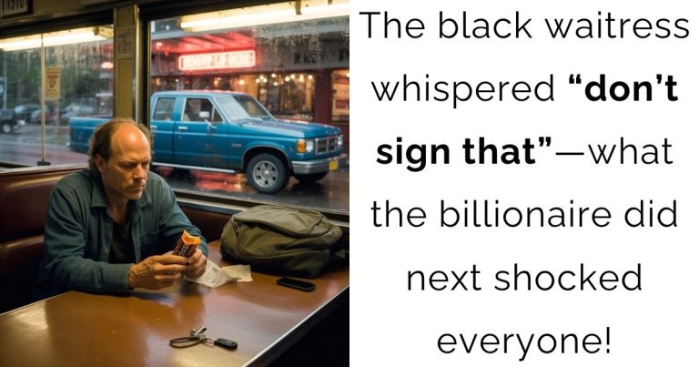 The black waitress whispered “don’t sign that” — what the billionaire did next shocked everyone!