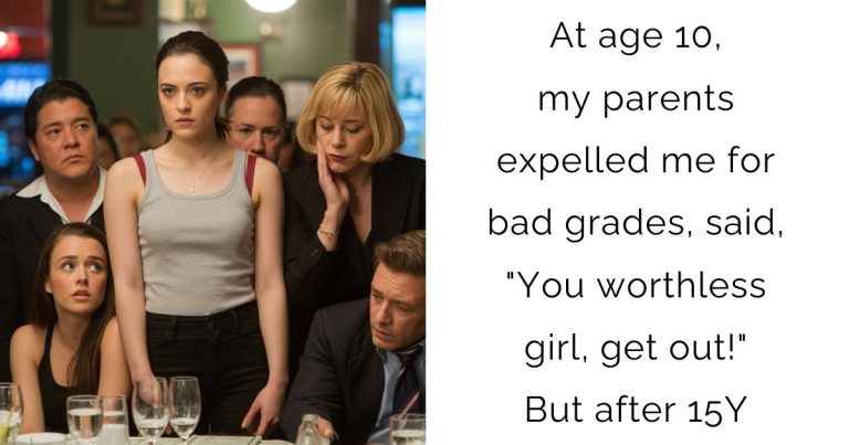 At age 10, my parents expelled me for bad grades, said, “You worthless girl, get out!” But after 15Y