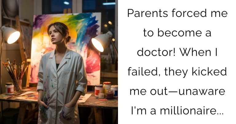 Parents forced me to become a doctor! When I failed, they kicked me out—unaware I’m a millionaire…