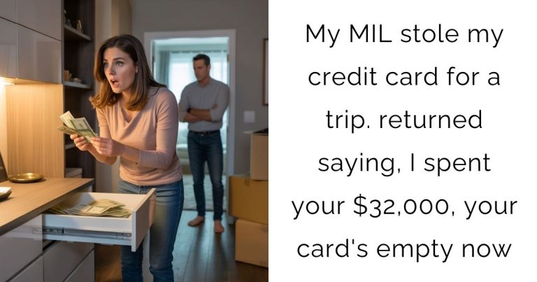 My MIL stole my credit card for a trip. returned saying, I spent your $32,000, your card’s empty now