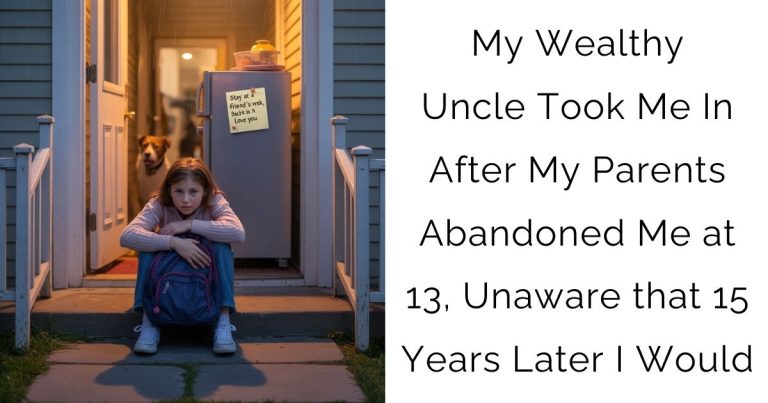 My Wealthy Uncle Took Me In After My Parents Abandoned Me at 13, Unaware that 15 Years Later I Would
