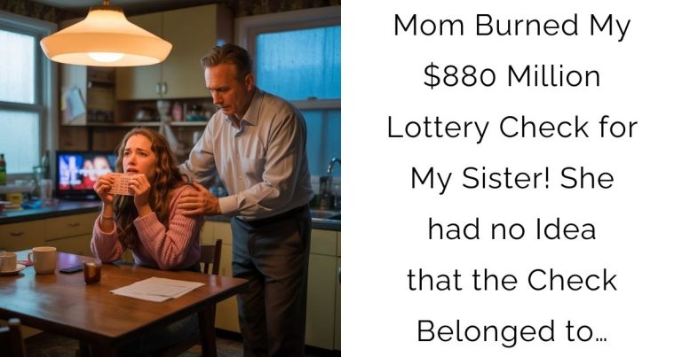 Mom Burned My $880 Million Lottery Check for My Sister! She had no Idea that the Check Belonged to…