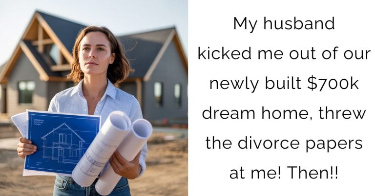 My husband kicked me out of our newly built $700k dream home, threw the divorce papers at me! Then!!