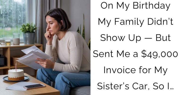 On My Birthday, My Family Didn’t Show Up — But Sent Me a $49,000 Invoice for My Sister’s Car, So I…