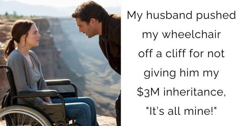 My husband pushed my wheelchair off a cliff for not giving him my $3M inheritance, “It’s all mine!”