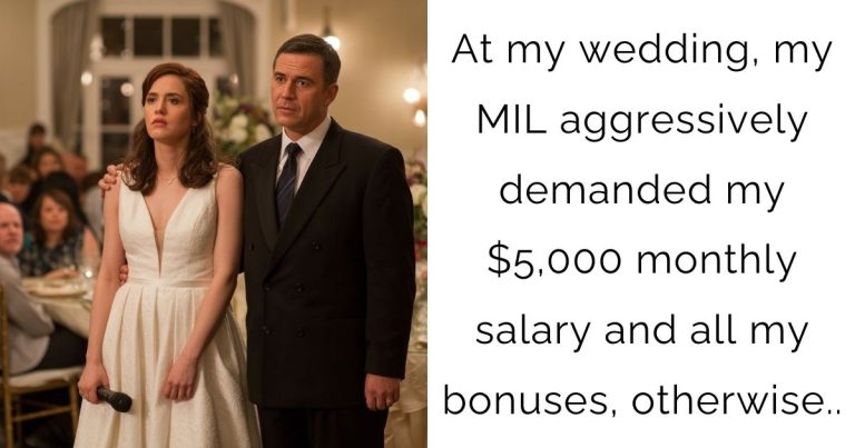 At my wedding, my MIL aggressively demanded my $5,000 monthly salary and all my bonuses, otherwise..