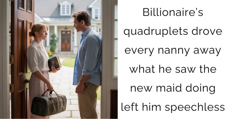 Billionaire’s quadruplets drove every nanny away—what he saw the new maid doing left him speechless