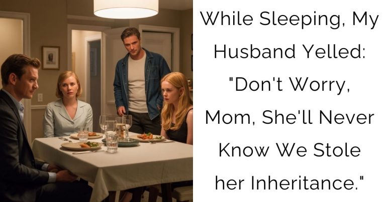 While Sleeping, My Husband Yelled: “Don’t Worry, Mom, She’ll Never Know We Stole her Inheritance.”