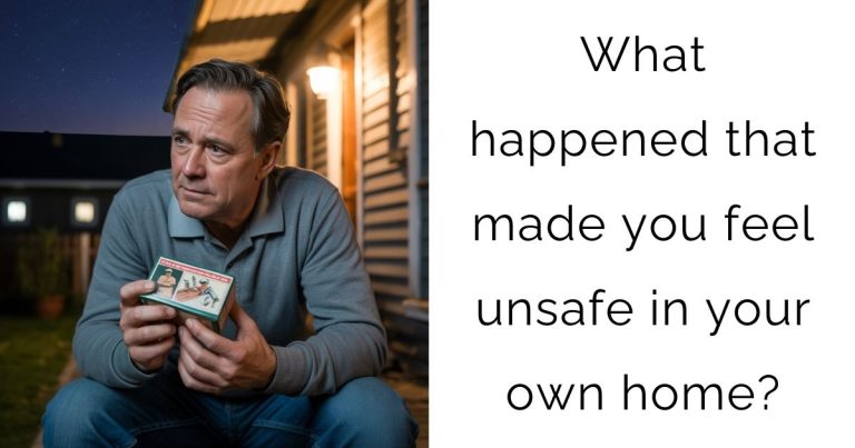 What happened that made you feel unsafe in your own home?