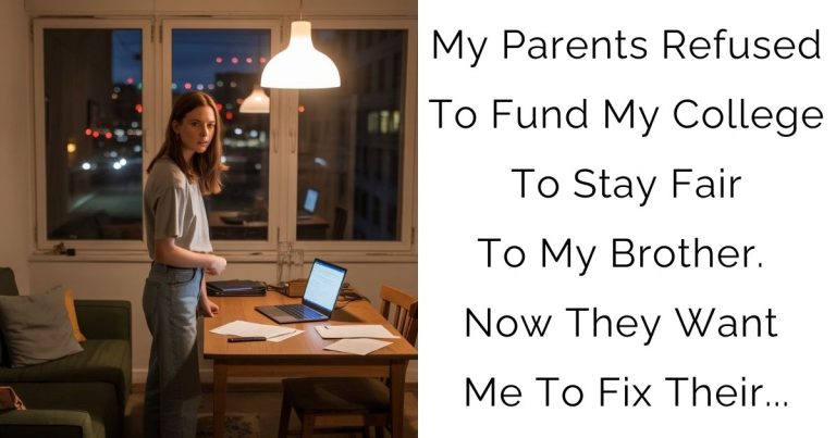 My Parents Refused To Fund My College To Stay Fair To My Brother. Now They Want Me To Fix Their…