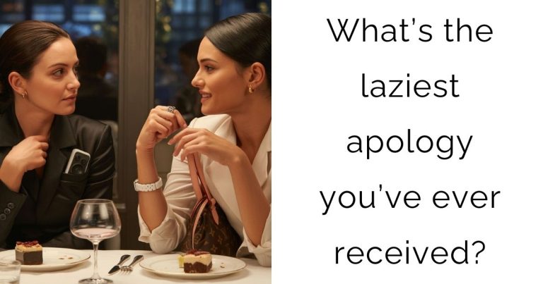 What’s the laziest apology you’ve ever received?