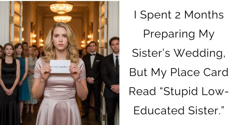 I Spent 2 Months Preparing My Sister’s Wedding, But My Place Card Read “Stupid Low-Educated Sister.”