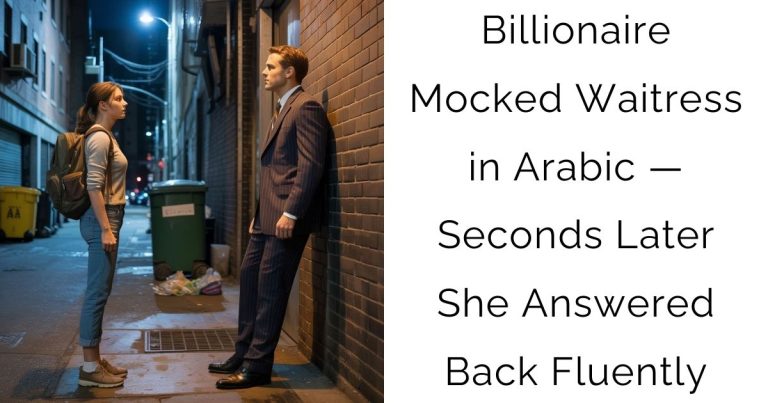 Billionaire Mocked Waitress in Arabic — Seconds Later She Answered Back Fluently