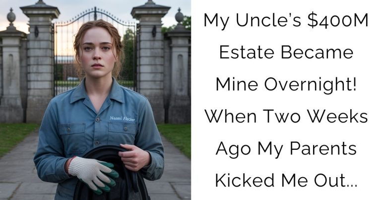 My Uncle’s $400M Estate Became Mine Overnight! When Two Weeks Ago My Parents Kicked Me Out…