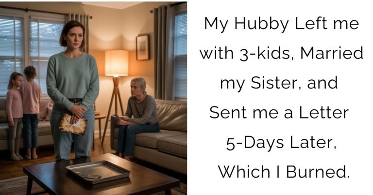 My Hubby Left me with 3-kids, Married my Sister, and Sent me a Letter 5-Days Later, Which I Burned.