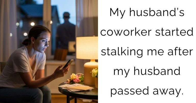 My husband’s coworker started stalking me after my husband passed away.