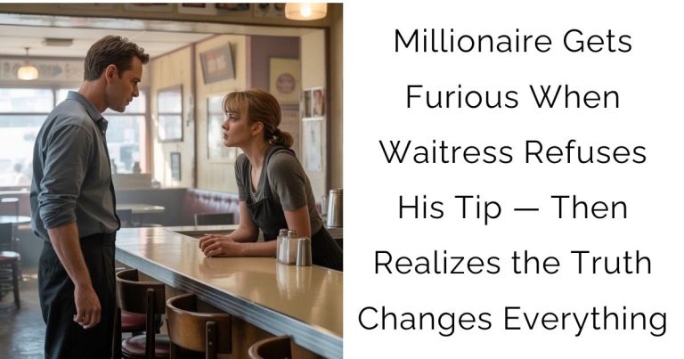 Millionaire Gets Furious When Waitress Refuses His Tip — Then Realizes the Truth Changes Everything