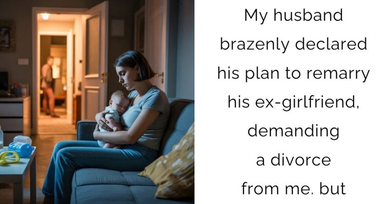 My husband brazenly declared his plan to remarry his ex-girlfriend, demanding a divorce from me. but