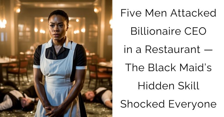 Five Men Attacked Billionaire CEO in a Restaurant — The Black Maid’s Hidden Skill Shocked Everyone