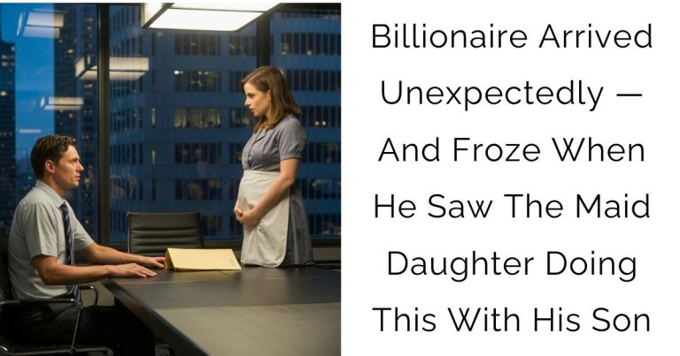 Billionaire Arrived Unexpectedly — And Froze When He Saw The Maid Daughter Doing This With His Son