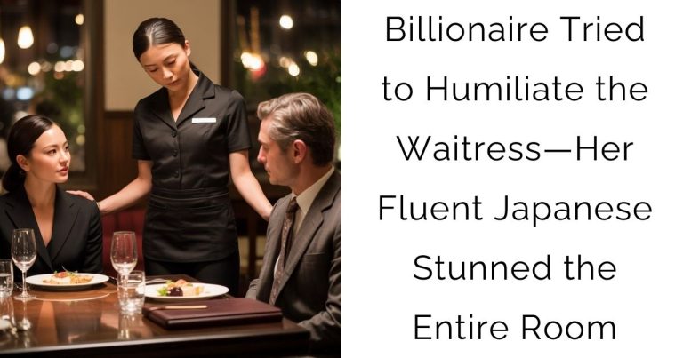 Billionaire Tried to Humiliate the Waitress—Her Fluent Japanese Stunned the Entire Room