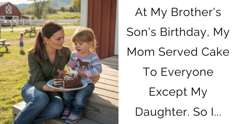 At My Brother’s Son’s Birthday, My Mom Served Cake To Everyone Except My Daughter. So I…